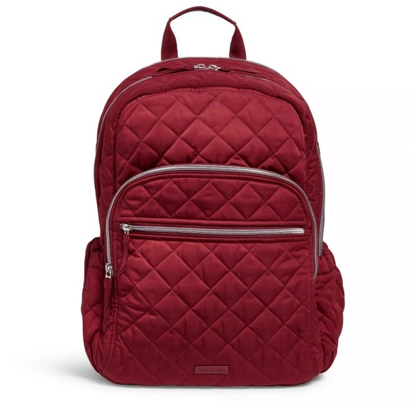 Iconic Campus backpack performance twill Berry Red